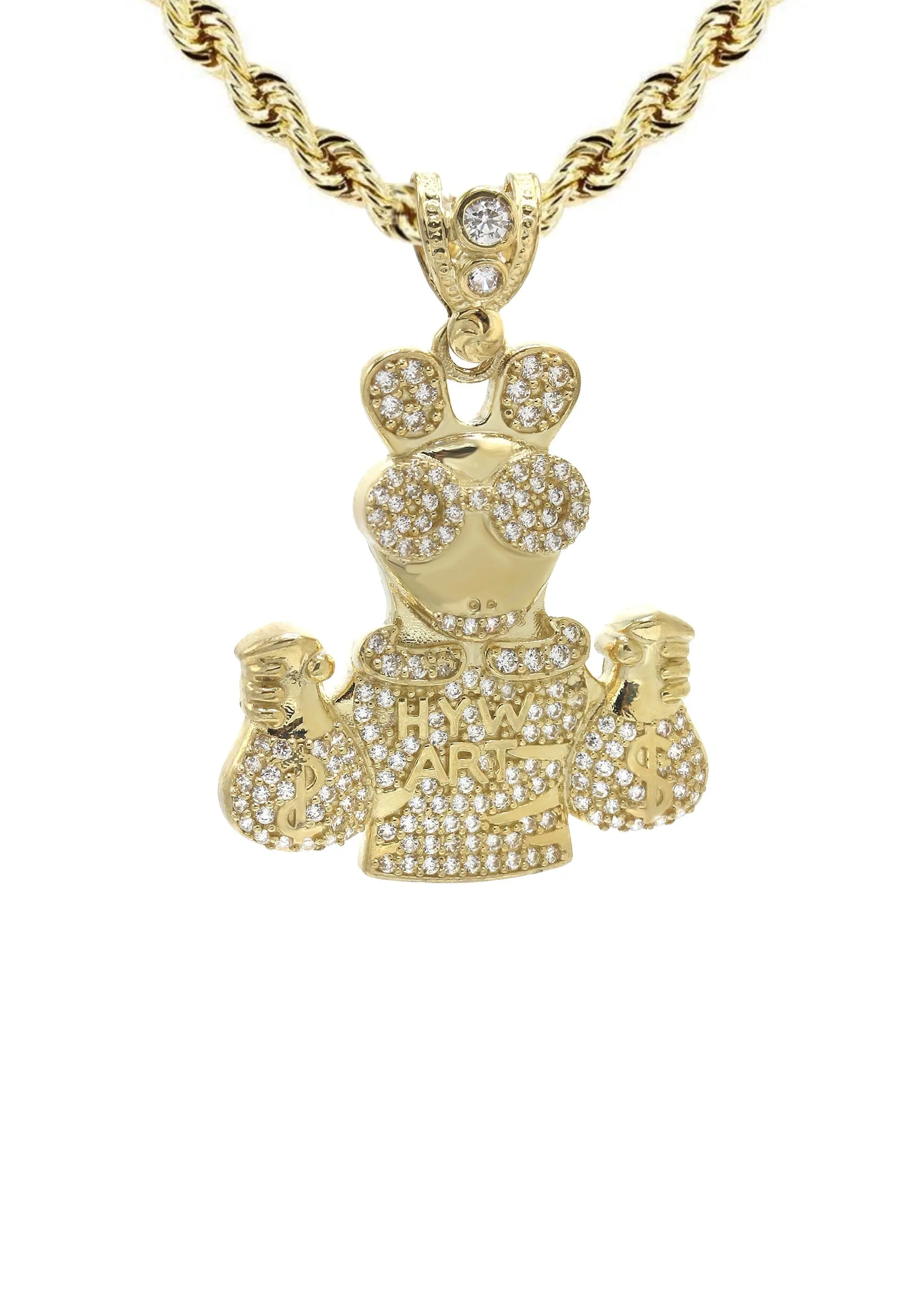 10K Yellow Gold Ace Of Spades Necklace | Appx. 18 Grams