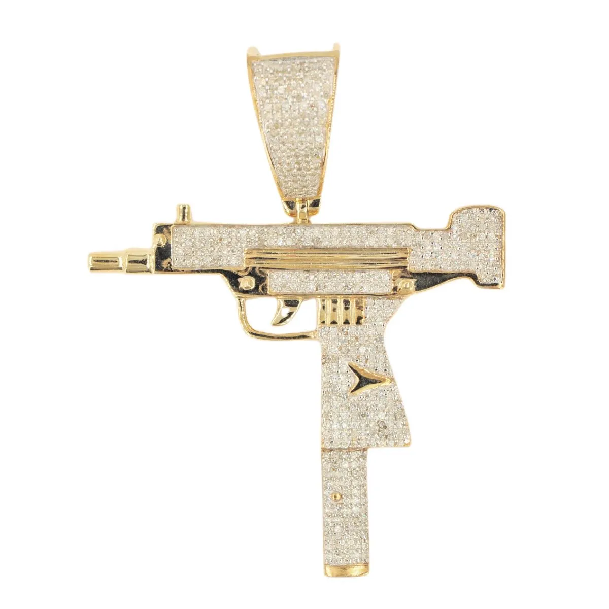 10KY 0.75CTW DIAMOND 'UZI' GUN PENDANT SC4387Y