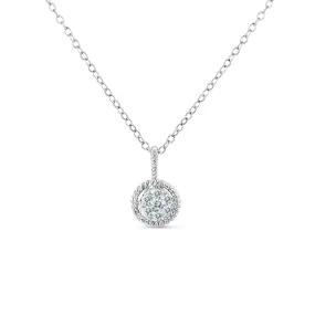 14K ROUND DIAMOND PENDANT  (118P115612W14DI1)