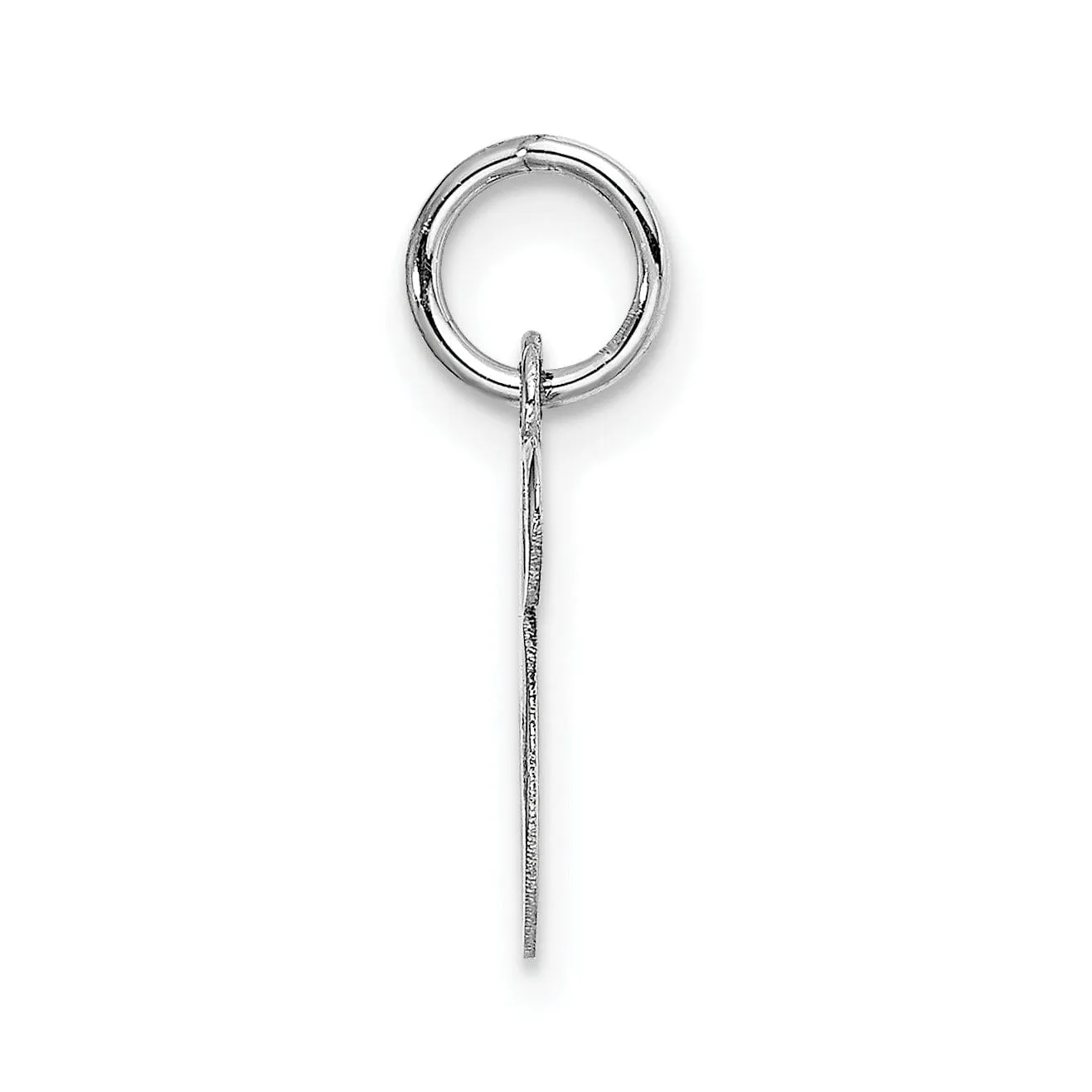 14K White Gold Small Size Fancy Script Letter S Initial Pendant