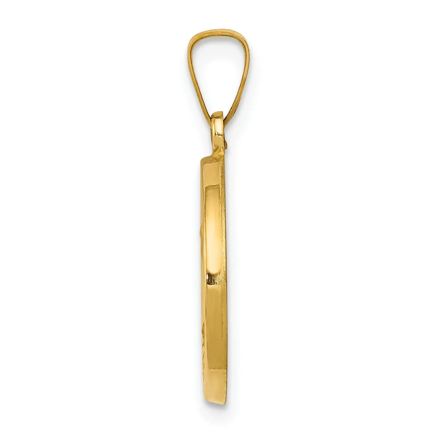 14k Yellow Gold Saint Andrew Medal Pendant