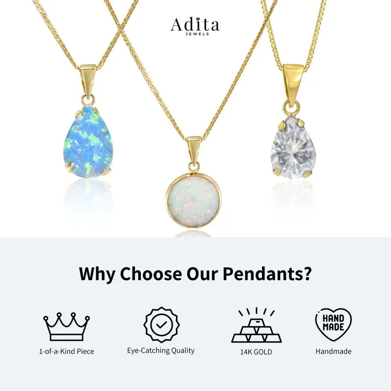 14K Yellow Gold White CZ Necklace