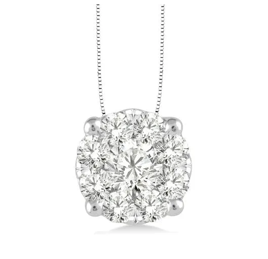 14KW "Lovbright" Diamond Pendant w/ 0.75 ctw & 18"