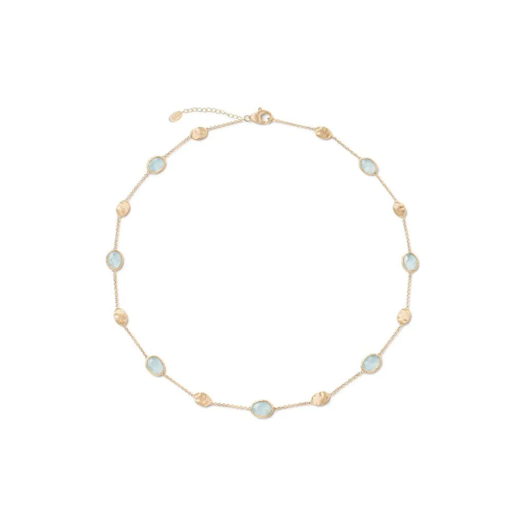 18K Siviglia Aquamarine Station Necklace - CB1874 E AQ01 Y