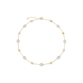 18K Siviglia Aquamarine Station Necklace - CB1874 E AQ01 Y