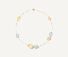 18K Yellow Gold Aquamarine Necklace