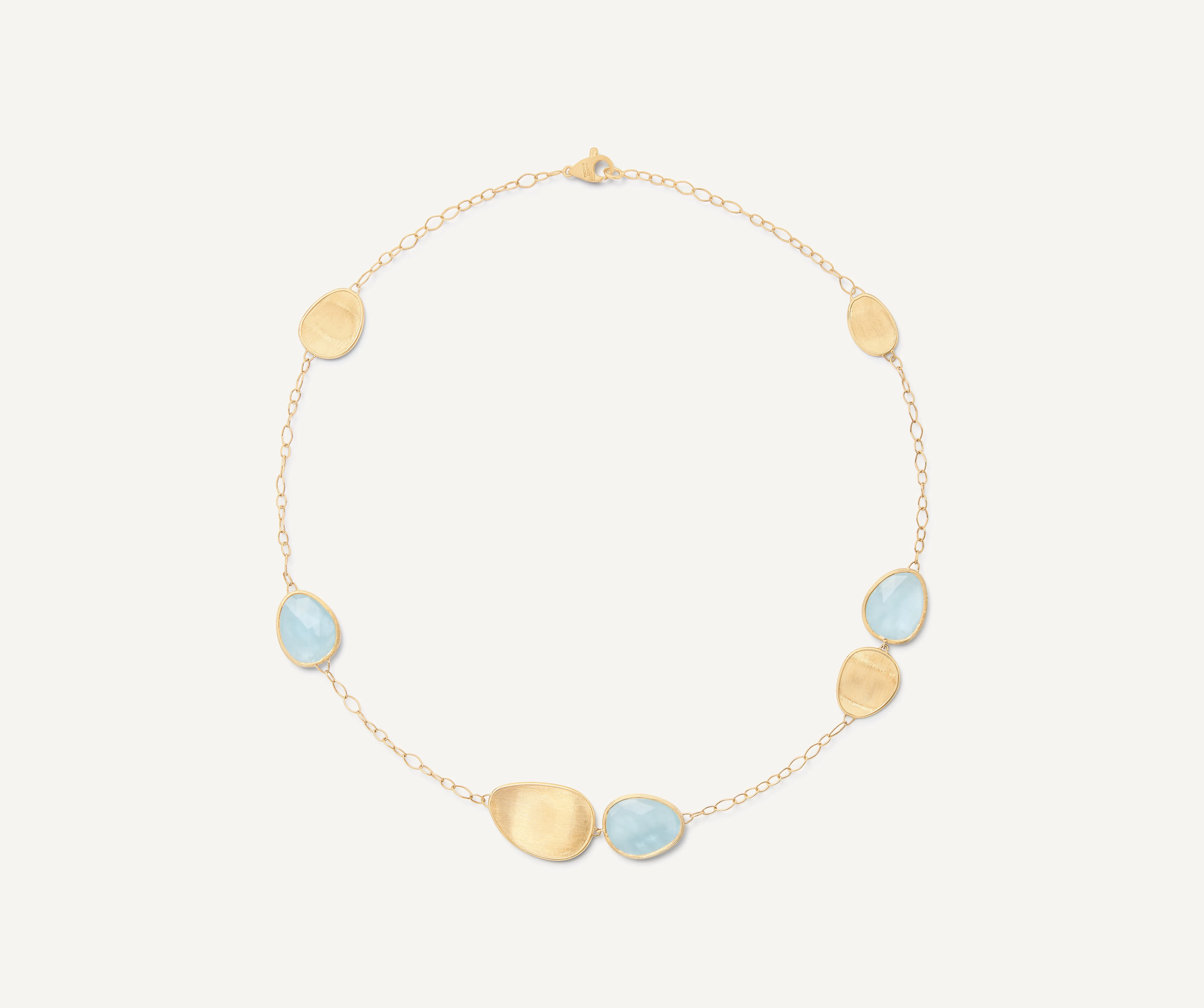 18K Yellow Gold Aquamarine Necklace