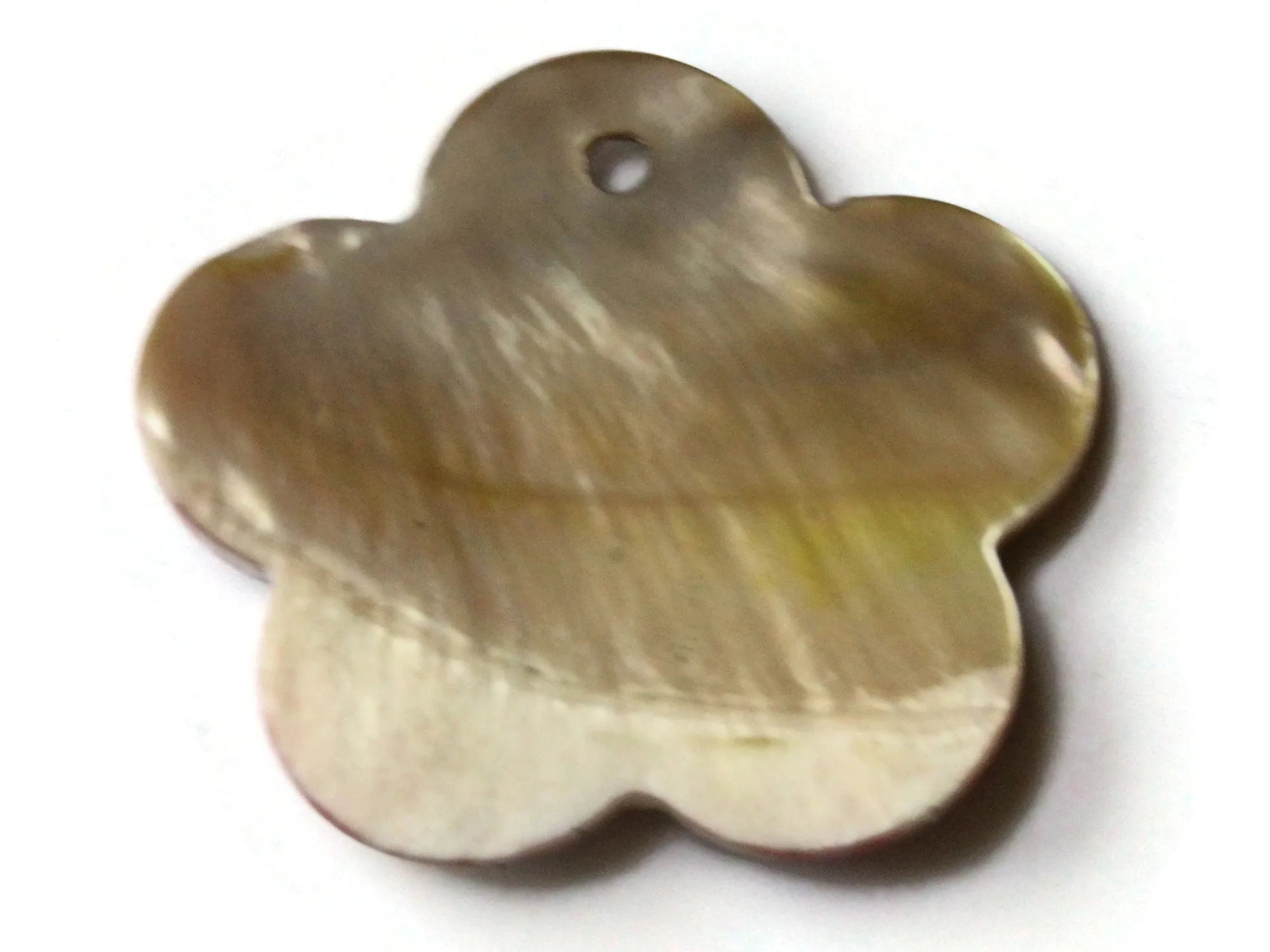 46mm Pink and Green Tie Dye Printed Flower Shell Pendant