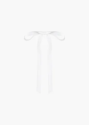 Aida Velvet Bow Barrette -- Cream