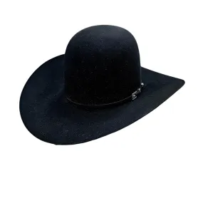 American Hat Co. - 100X Black Felt Cowboy Hat - Open Crown - 4 1/4" Brim