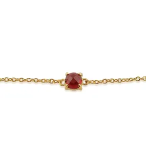 Amour Damier 9ct Gelbgold 0,66 CT Granat Klaue Set Checkerboard 19cm Armband von Gemondo