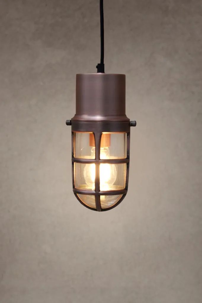 Anchorage Caged Bunker Pendant Light
