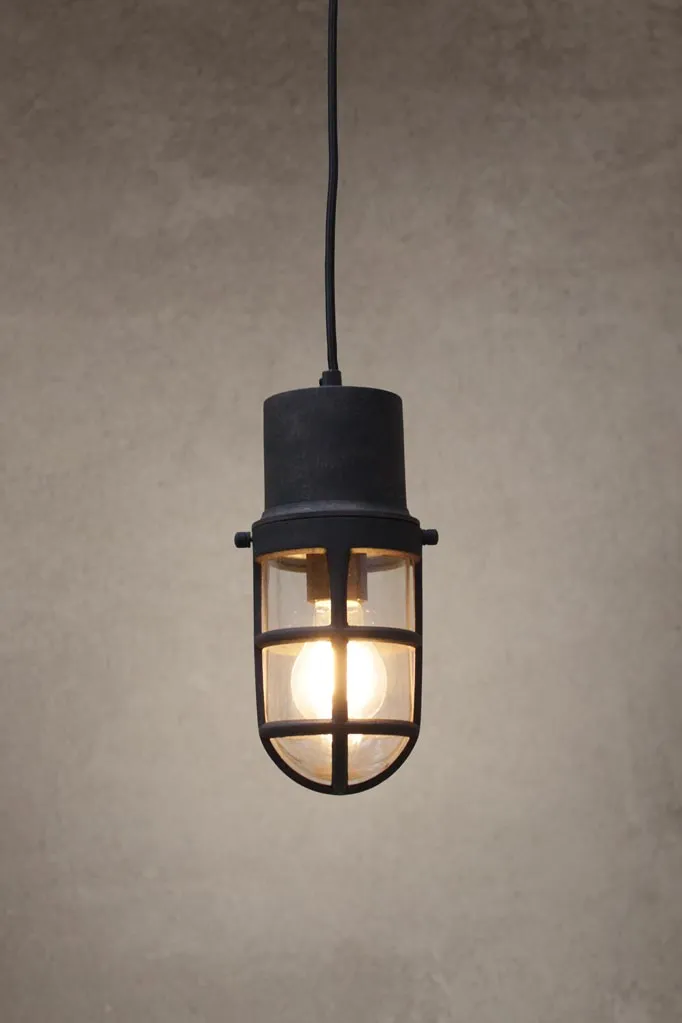 Anchorage Caged Bunker Pendant Light