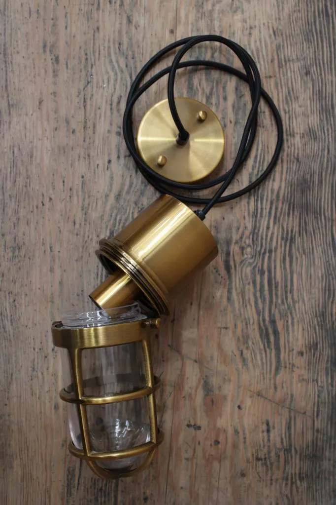 Anchorage Caged Bunker Pendant Light