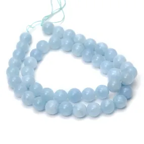 Aquamarine 8mm Smooth Rounds Strand