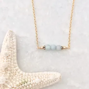 Aquamarine Bar Necklace