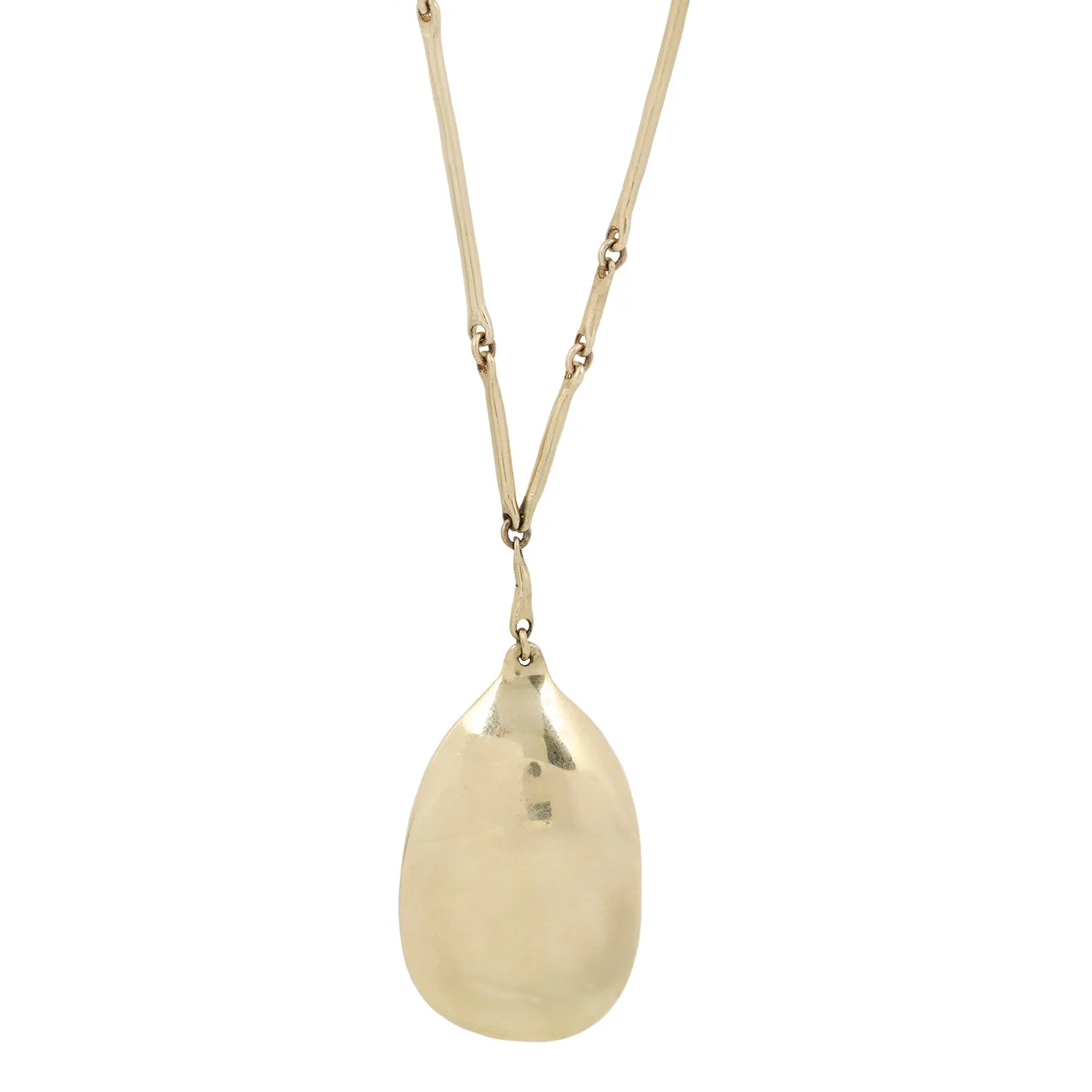 Aquamarine Cast Line Pendant Necklace