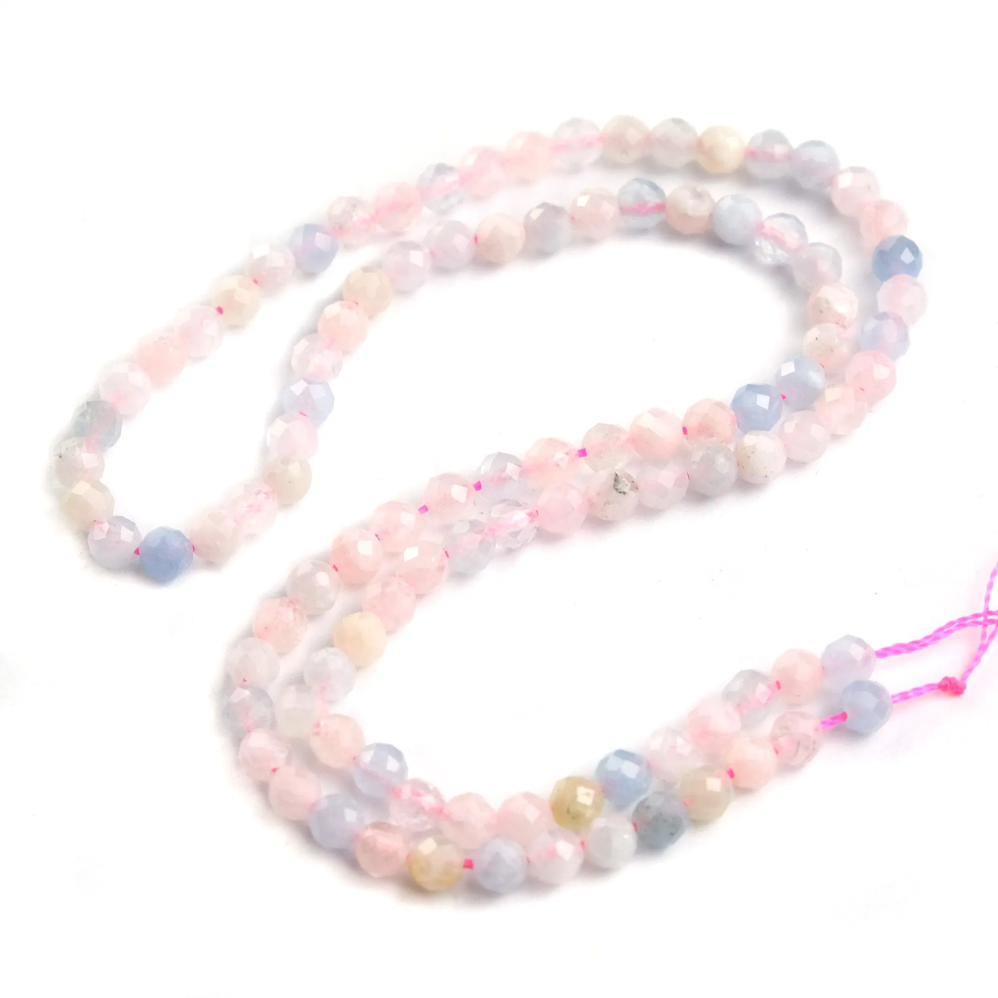 Aquamarine/Beryl Pastel Faceted Rounds 4mm