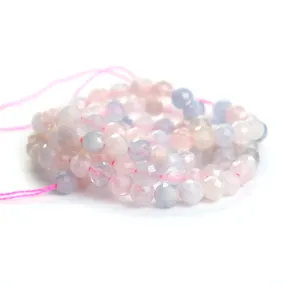Aquamarine/Beryl Pastel Faceted Rounds 4mm