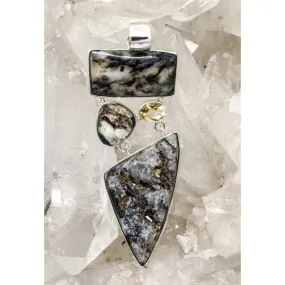 Astrophyllite Pendant With Citrine $185