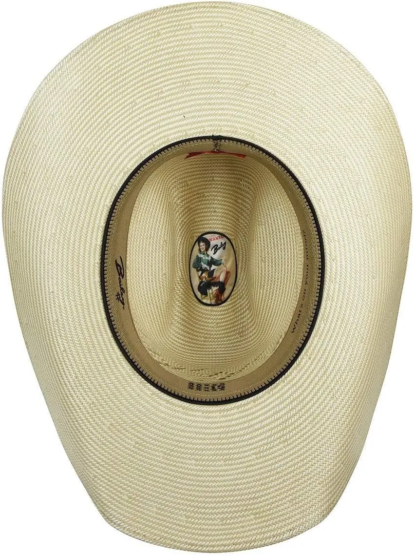 Bailey Western Koslo II 15X Western Straw Hat, Natural/Silverbelly