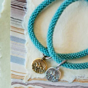Beaded Bangle   Horse Charm