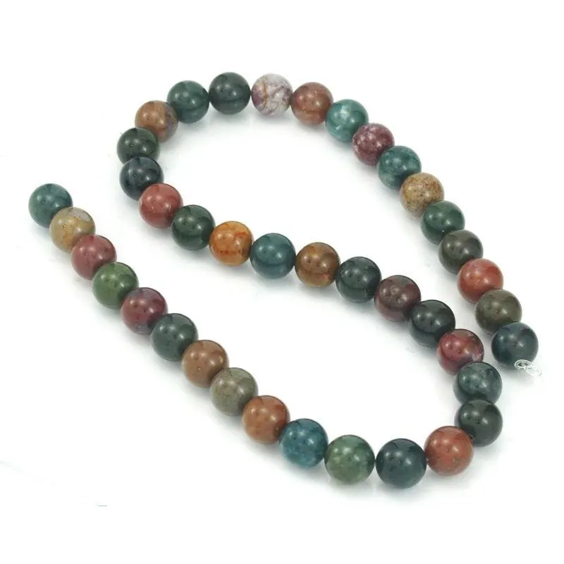 Bloodstone Smooth Rounds 10mm Strand