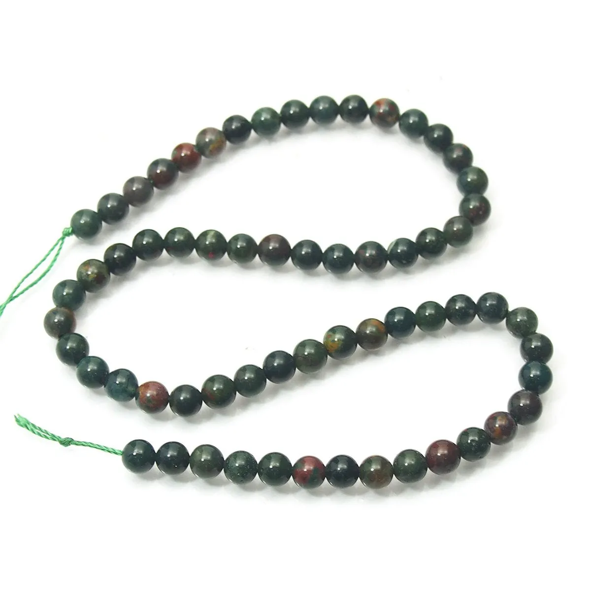 Bloodstone Smooth Rounds 6mm Strand