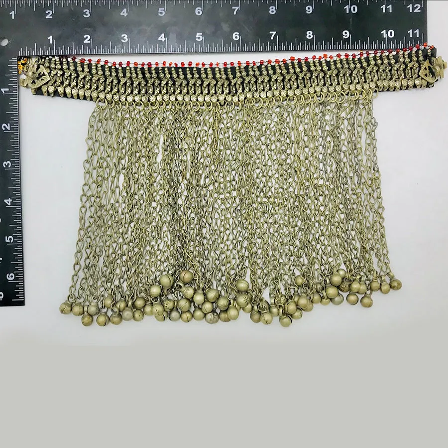 Bohemian Afghani Kuchi Long Bells Choker Necklace