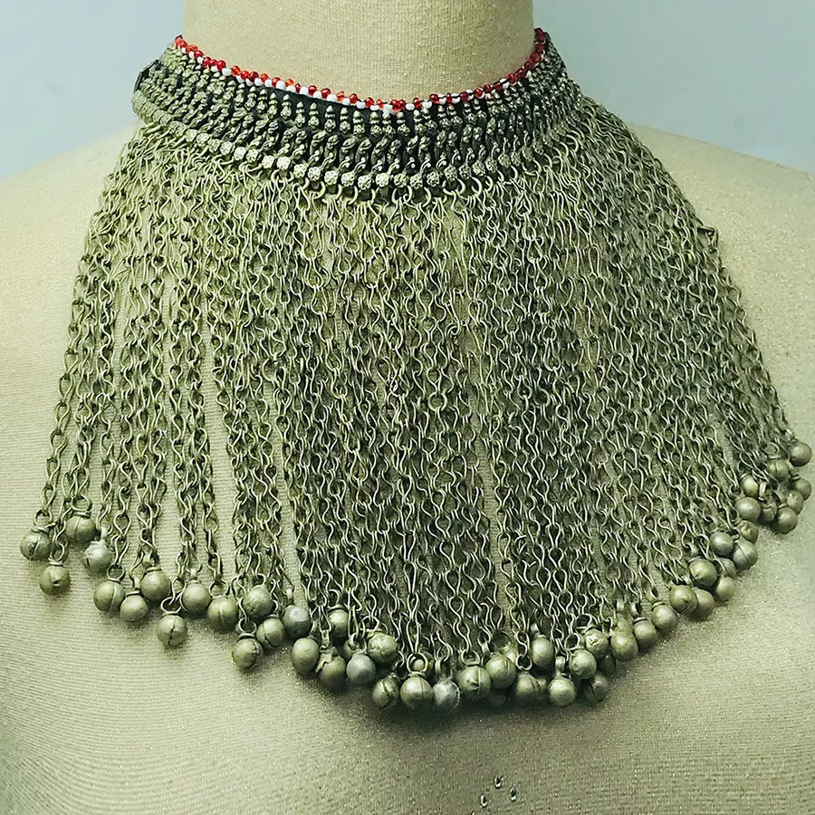 Bohemian Afghani Kuchi Long Bells Choker Necklace