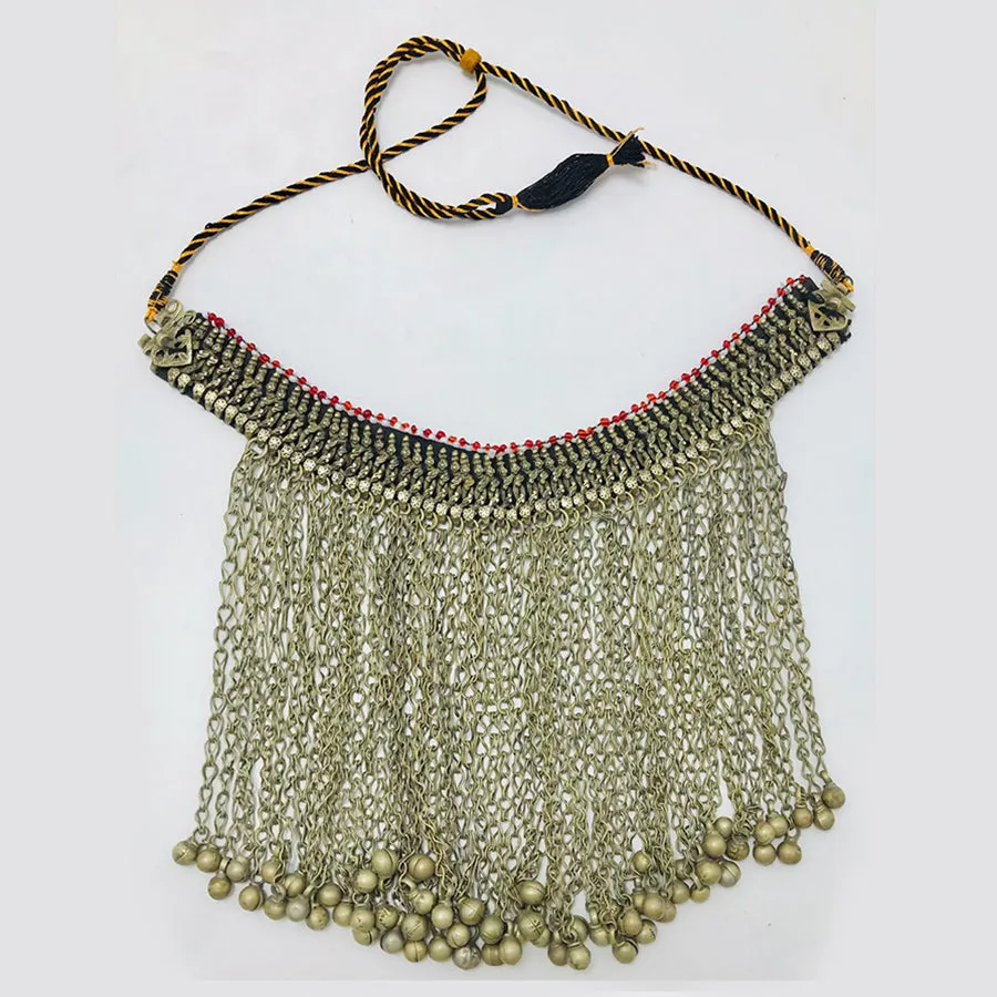 Bohemian Afghani Kuchi Long Bells Choker Necklace