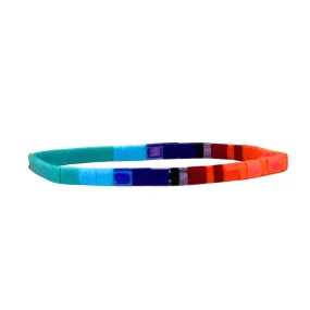 Boho Tila Ombre Bracelet | Turquoise x Orange