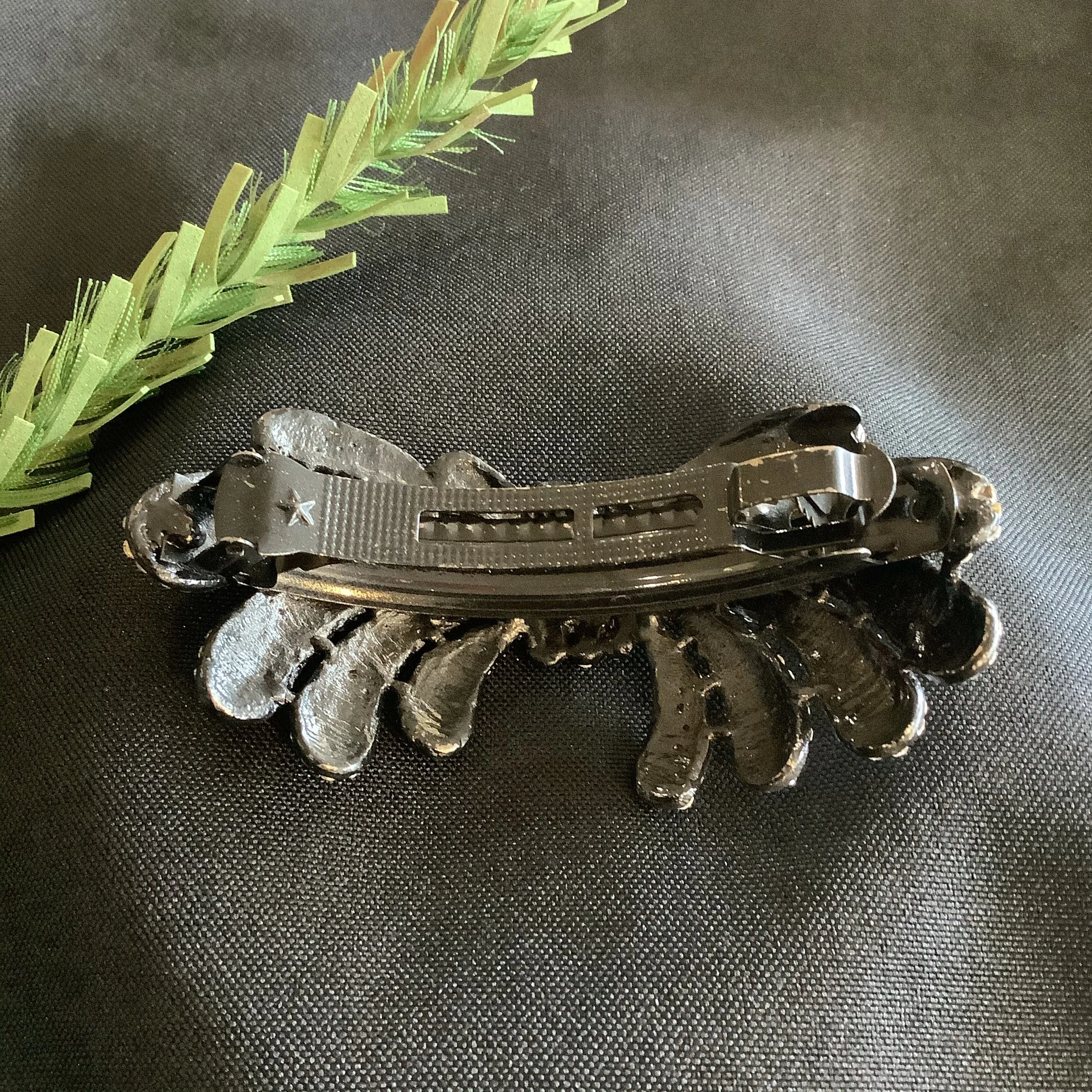 Bow Shaped Crystal Hair Barrette Clip
