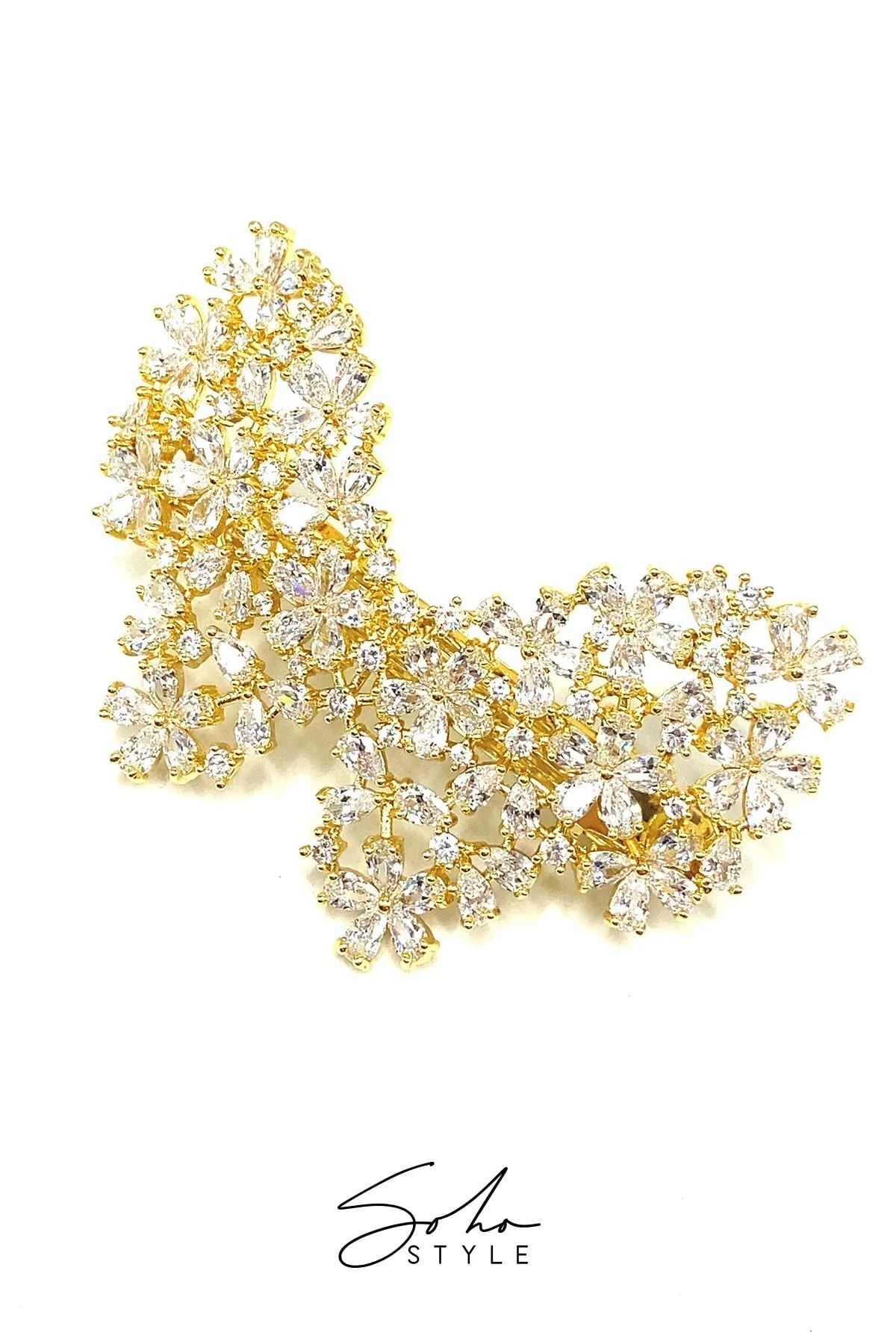 Butterfly Rhinestone Hair Barrette