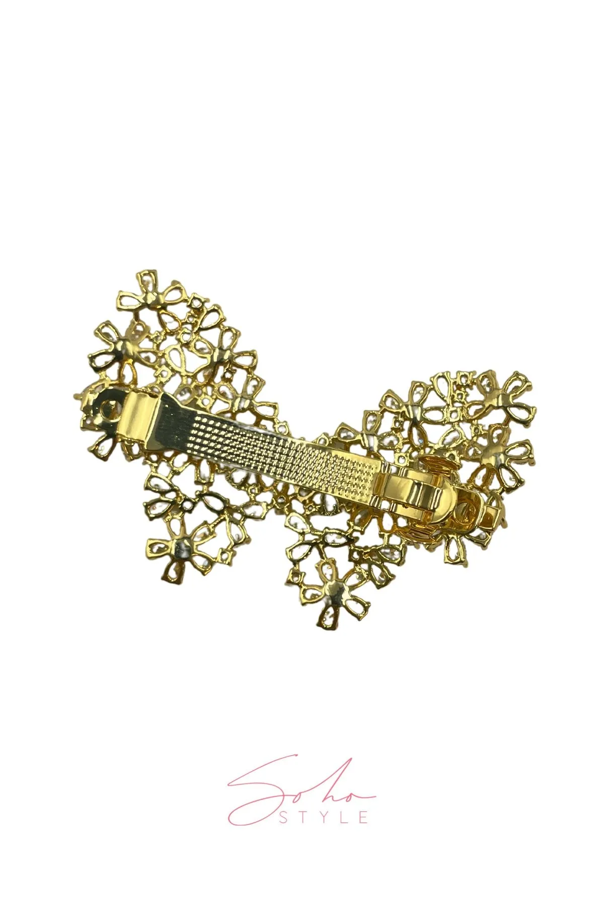 Butterfly Rhinestone Hair Barrette