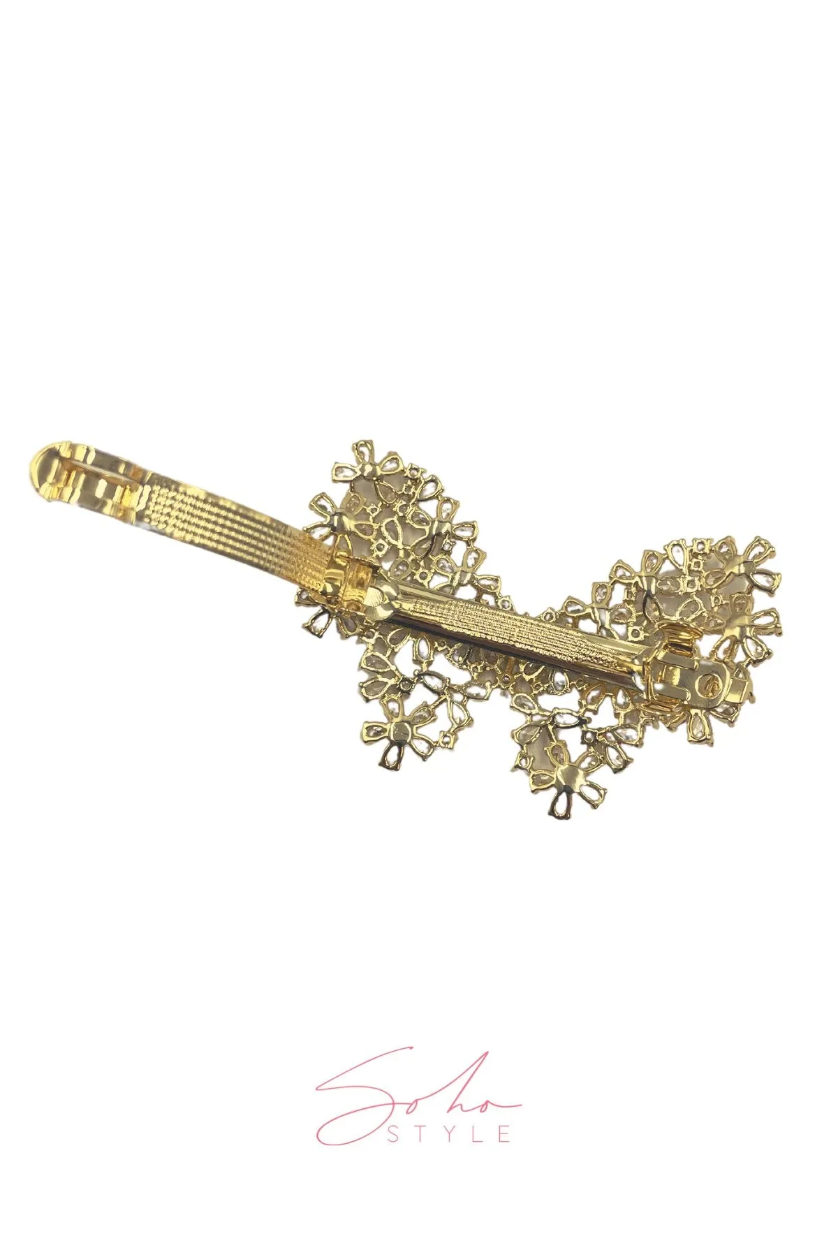 Butterfly Rhinestone Hair Barrette