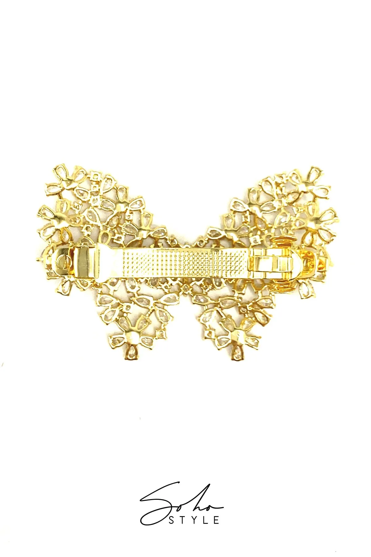 Butterfly Rhinestone Hair Barrette