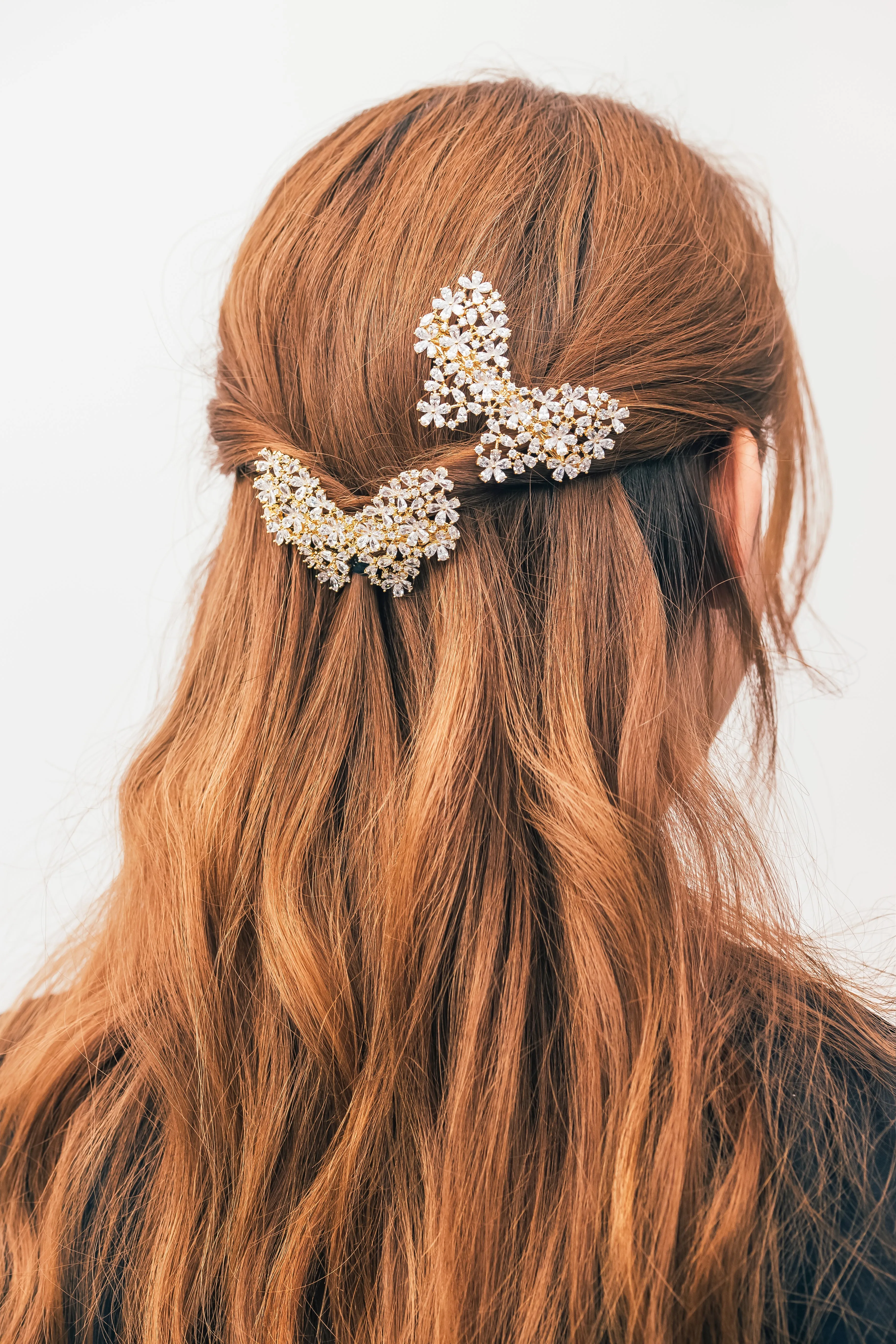 Butterfly Rhinestone Hair Barrette