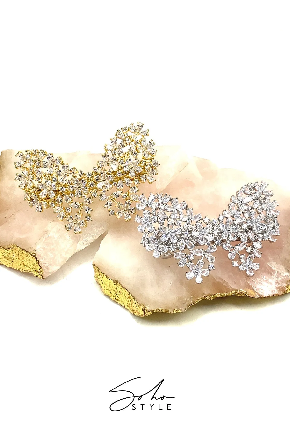 Butterfly Rhinestone Hair Barrette