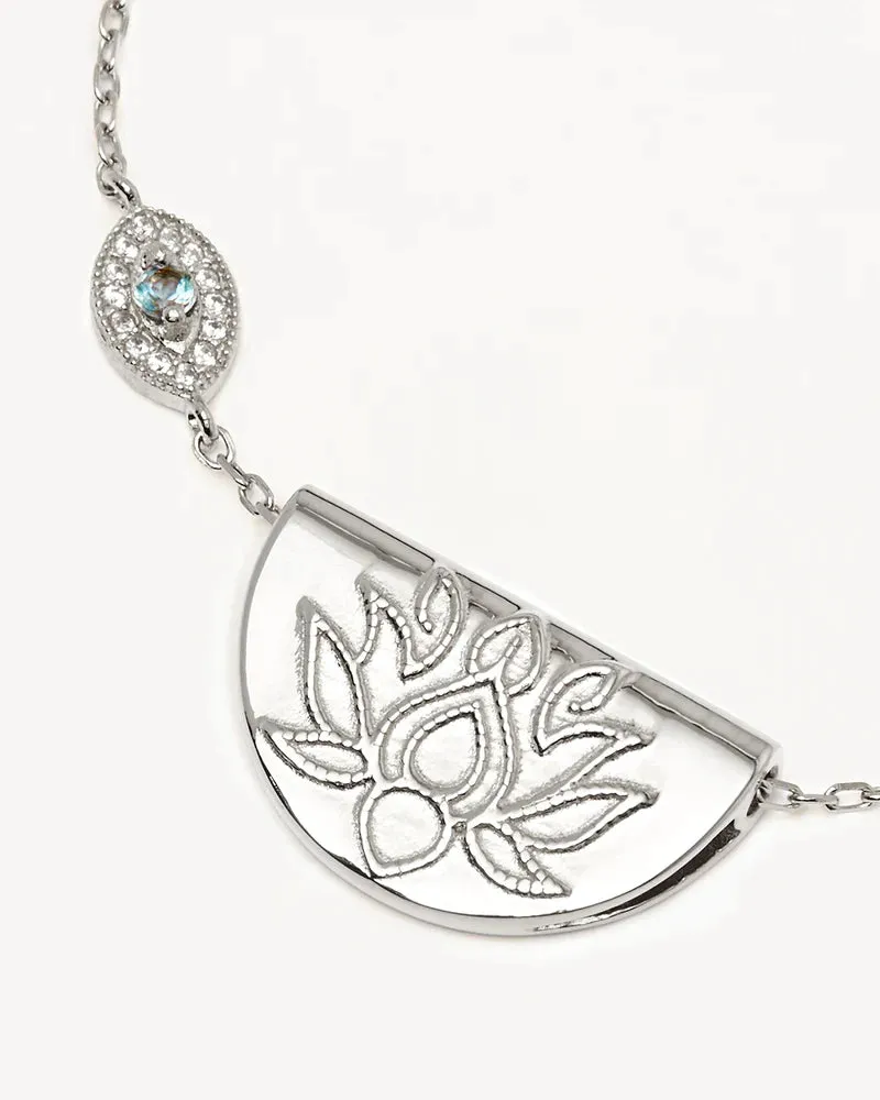 By Charlotte Eye Of Peace Lotus Necklace