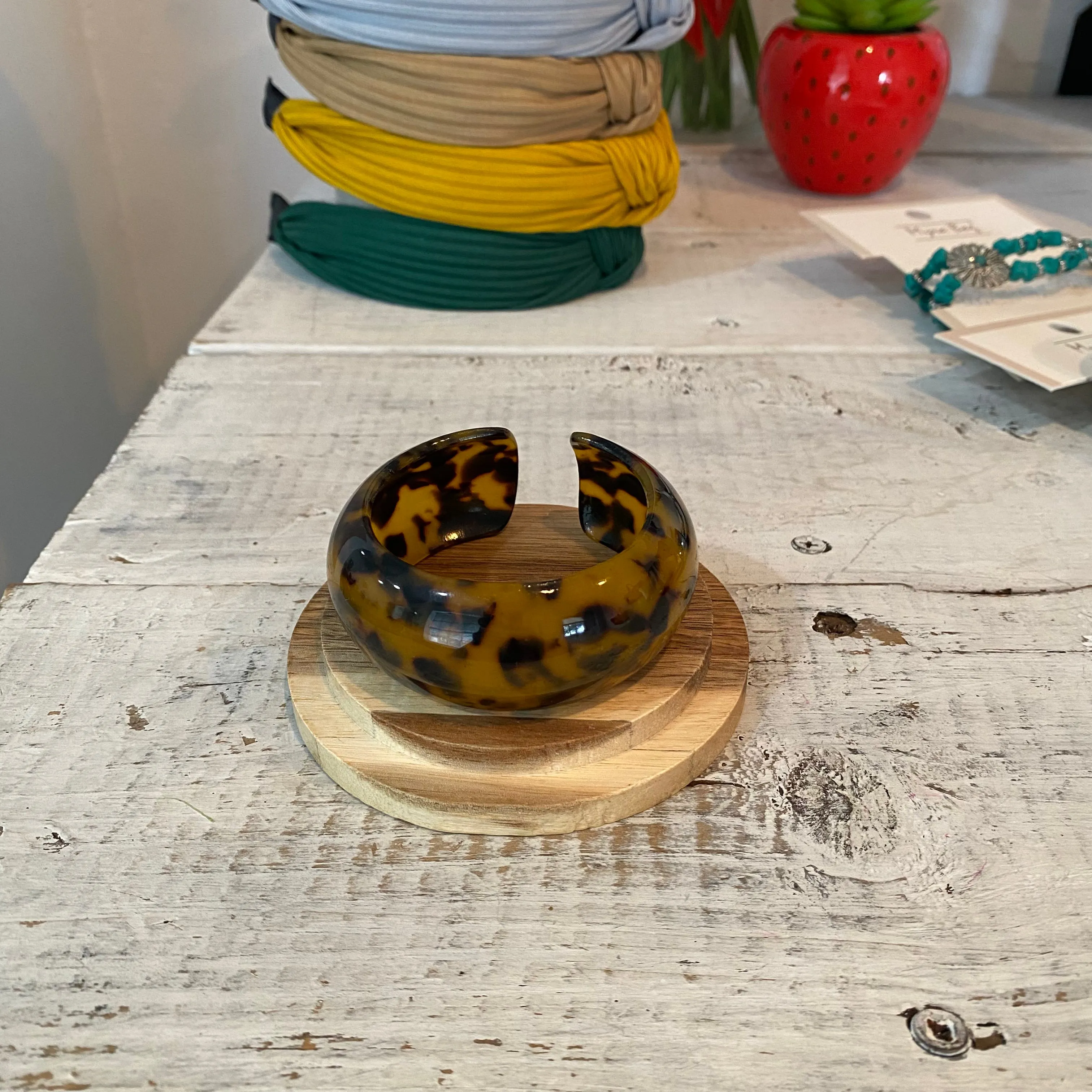 cheetah bamboo cuff