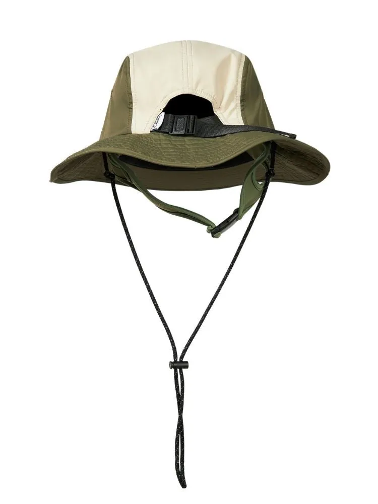 CHILLHANG Army Green Wide Brim Fisherman Hat