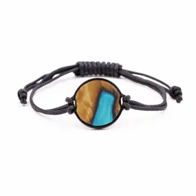 Circle Wood Resin Bracelet - Brittni (Light Blue, 593950)