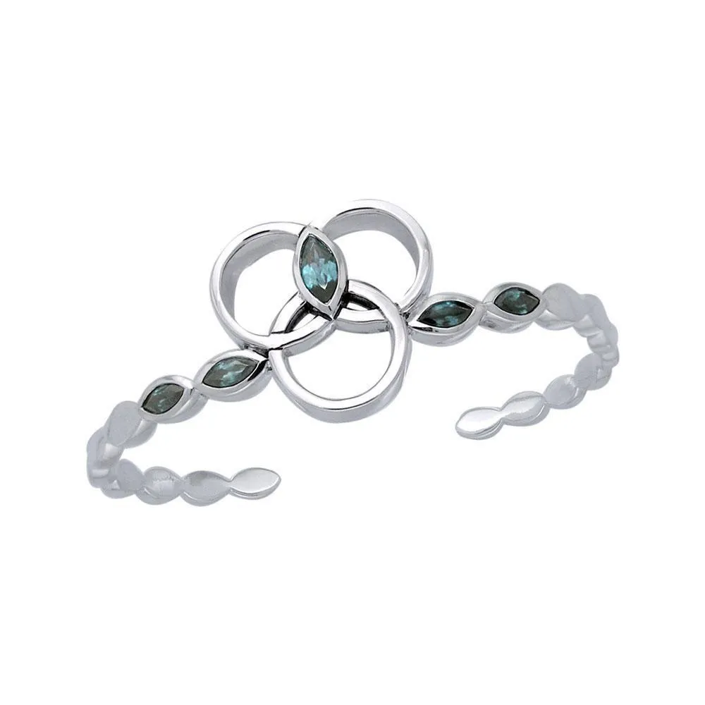 Citta Silver Cuff Bracelet with Gems TBA120