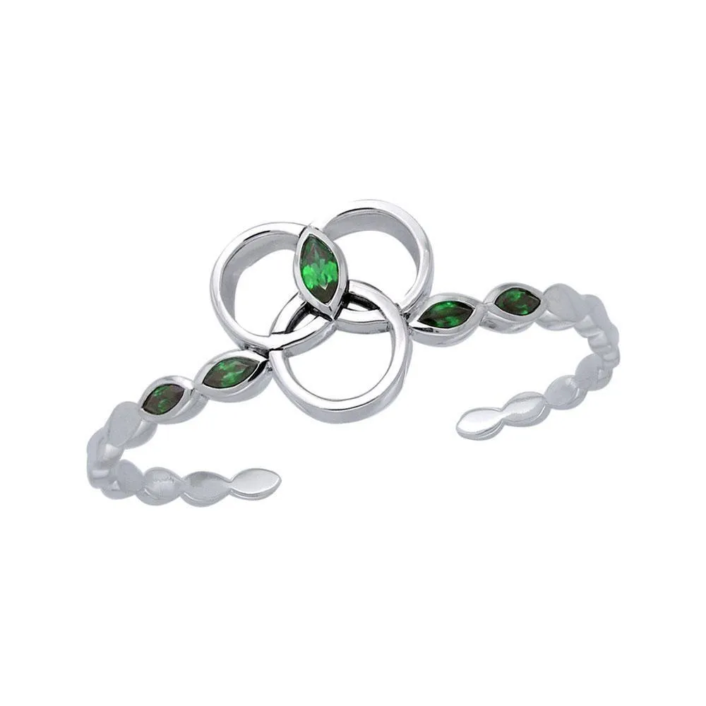 Citta Silver Cuff Bracelet with Gems TBA120