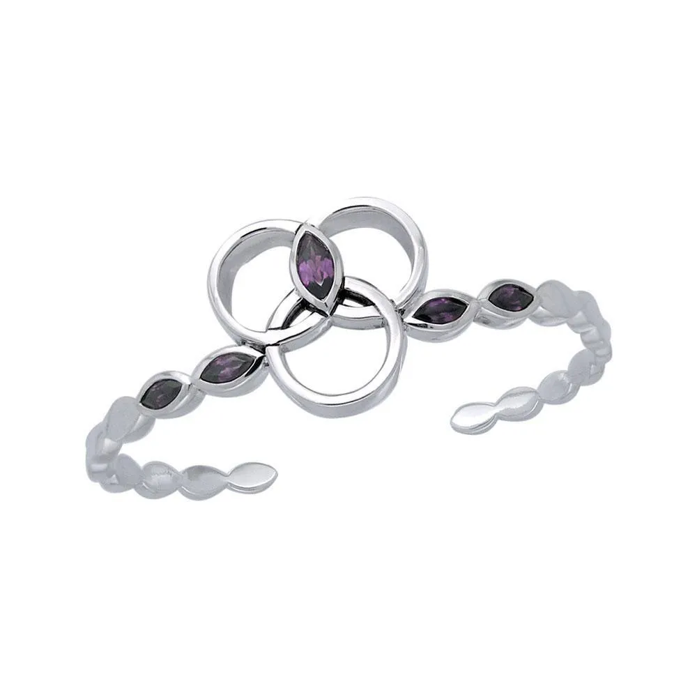Citta Silver Cuff Bracelet with Gems TBA120