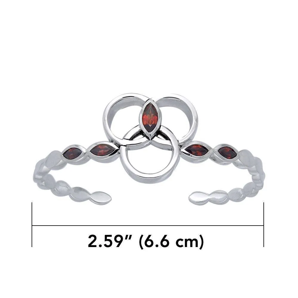 Citta Silver Cuff Bracelet with Gems TBA120