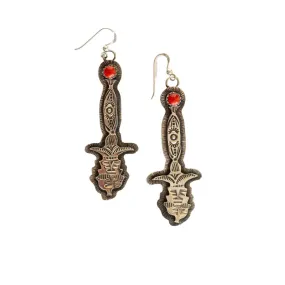 Coral Cornstalk Earrings