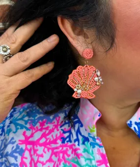 Coral Shell Earrings