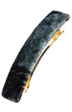 Covered Rectangle Barrette - Velvet